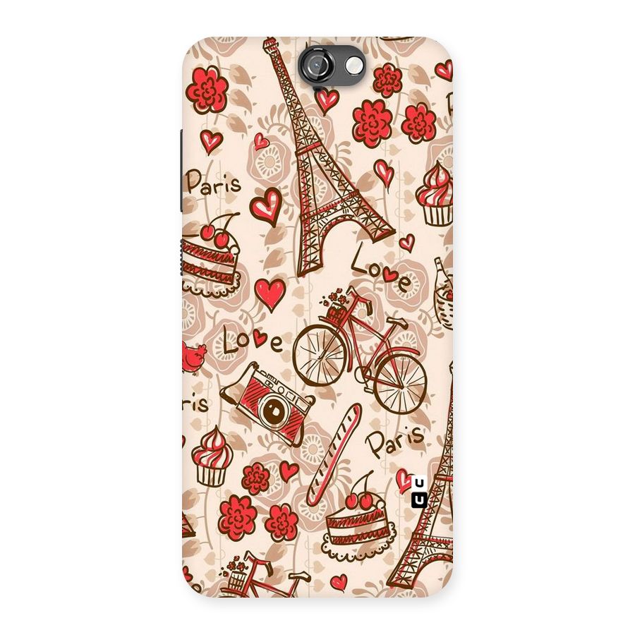 Red Peach City Back Case for HTC One A9
