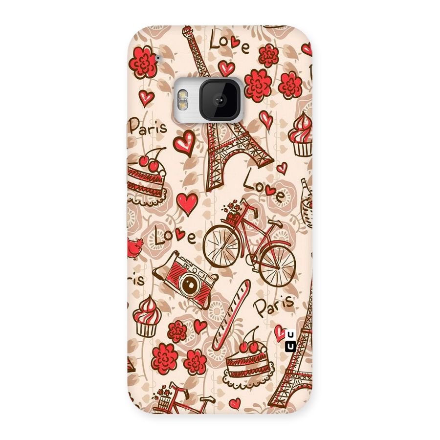 Red Peach City Back Case for HTC One M9