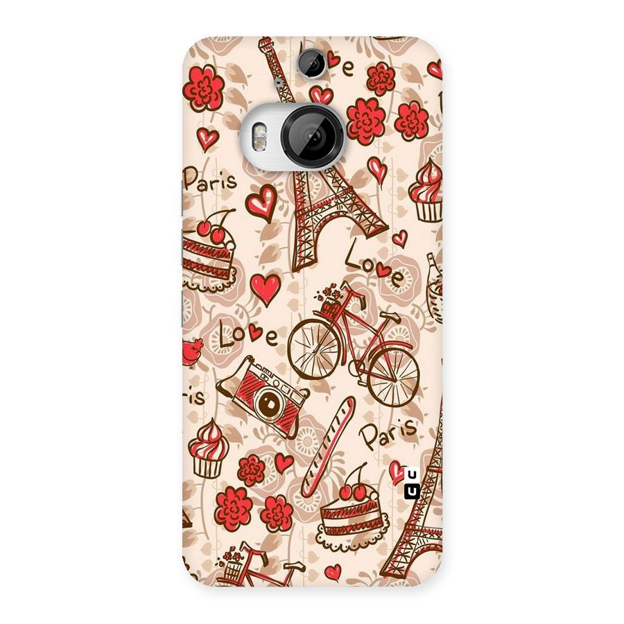 Red Peach City Back Case for HTC One M9 Plus