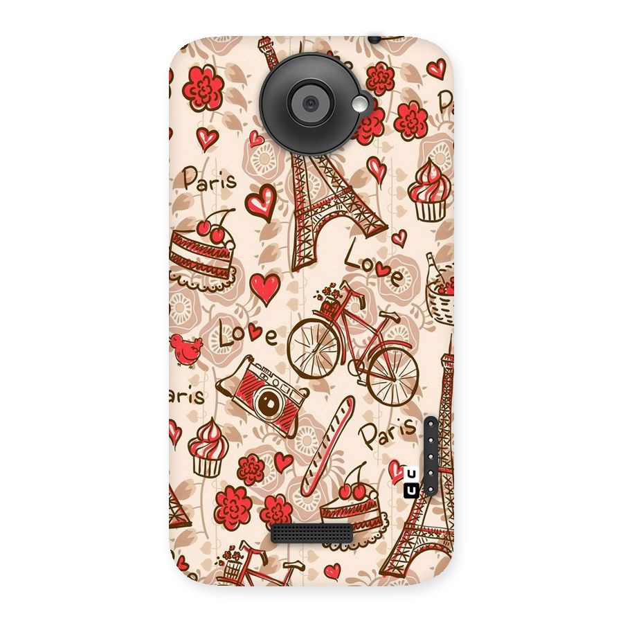 Red Peach City Back Case for HTC One X