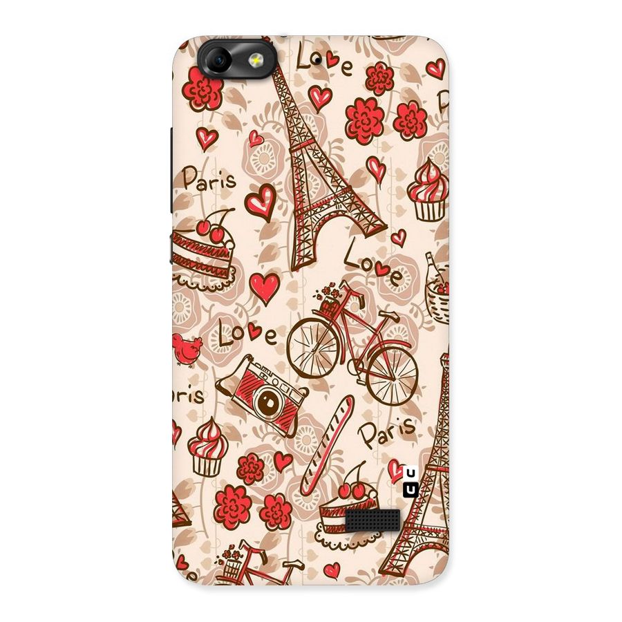 Red Peach City Back Case for Honor 4C