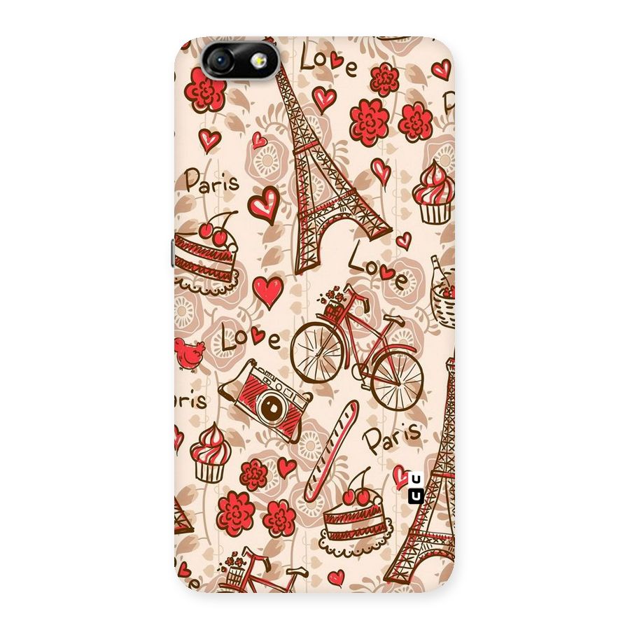 Red Peach City Back Case for Honor 4X