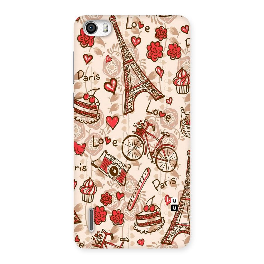 Red Peach City Back Case for Honor 6