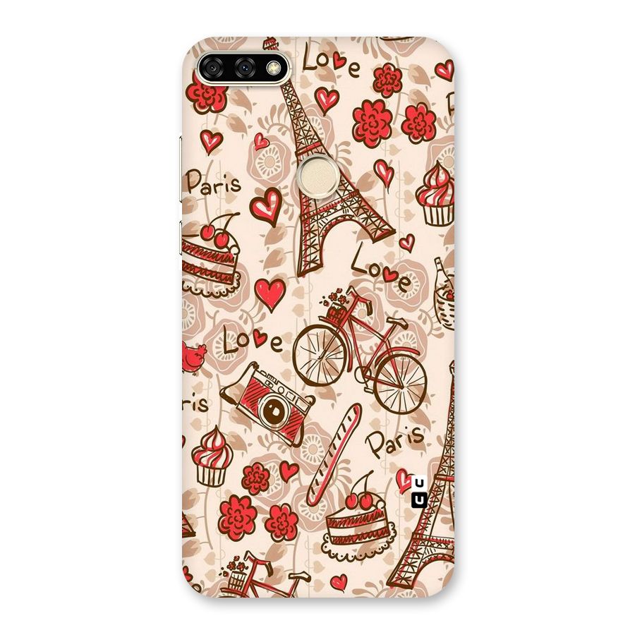 Red Peach City Back Case for Honor 7A
