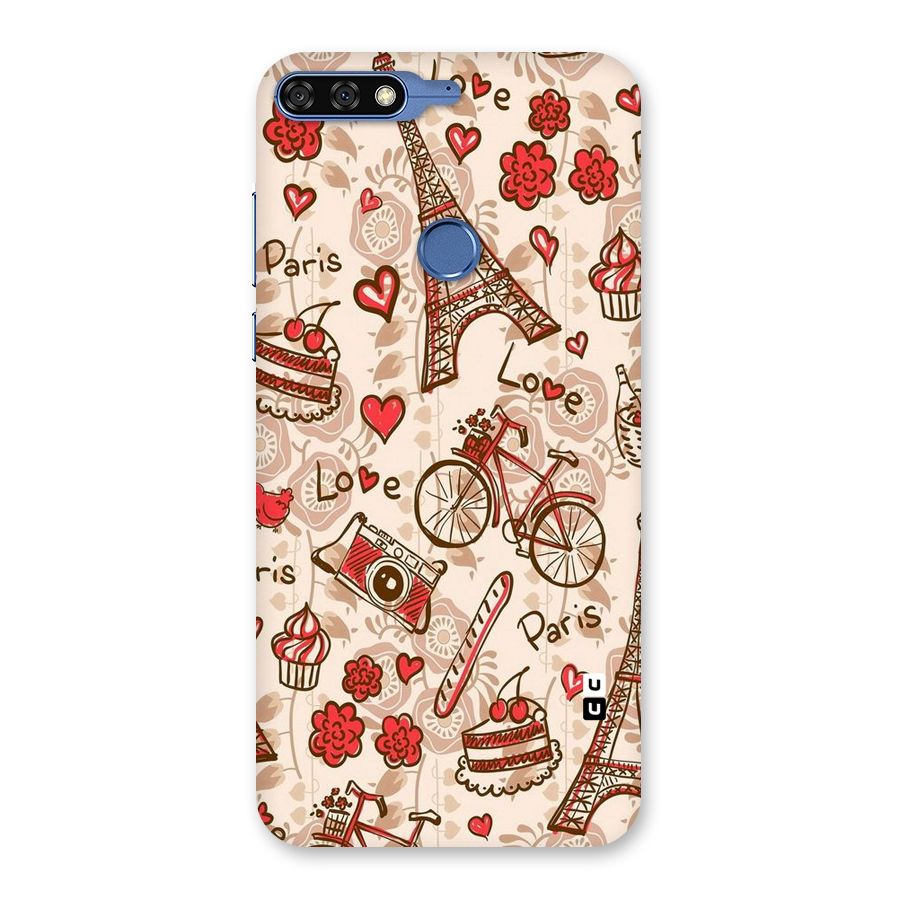 Red Peach City Back Case for Honor 7C