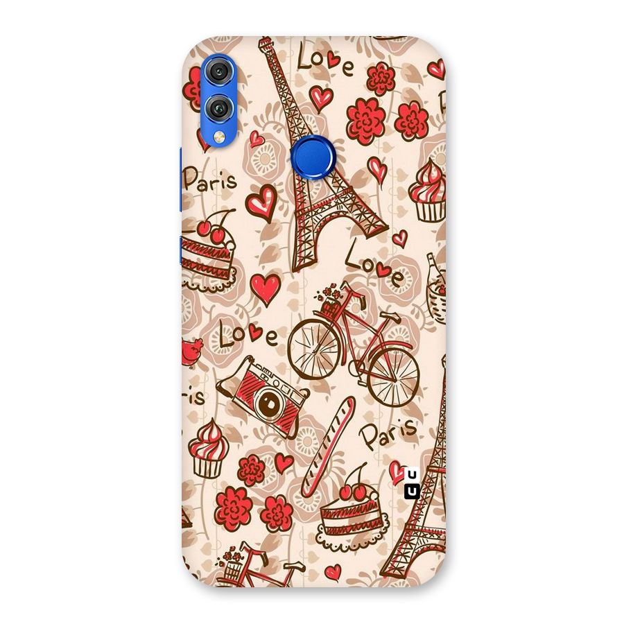 Red Peach City Back Case for Honor 8X