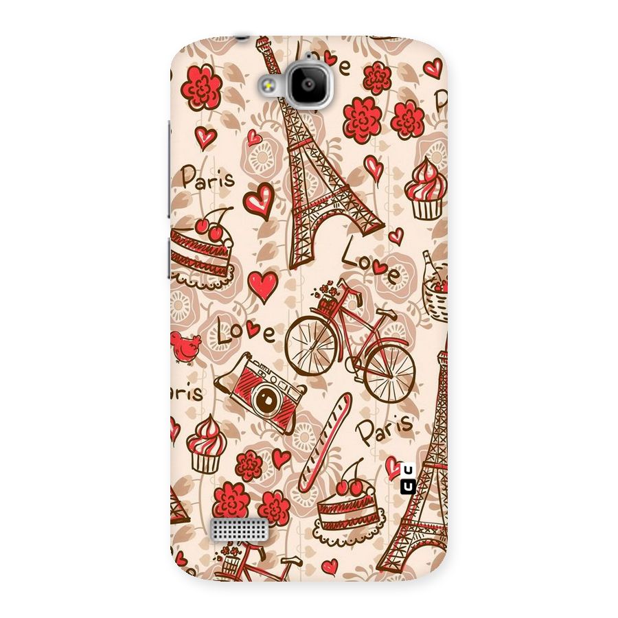 Red Peach City Back Case for Honor Holly