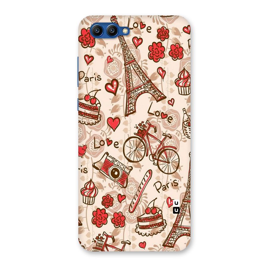 Red Peach City Back Case for Honor View 10