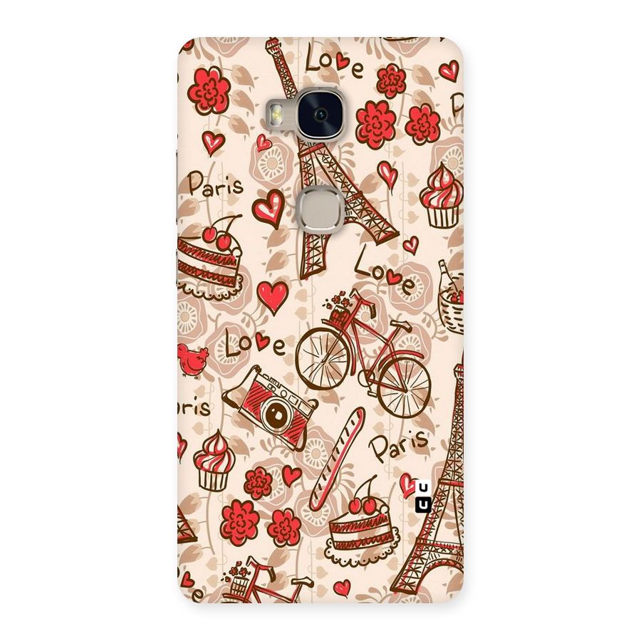 Red Peach City Back Case for Huawei Honor 5X