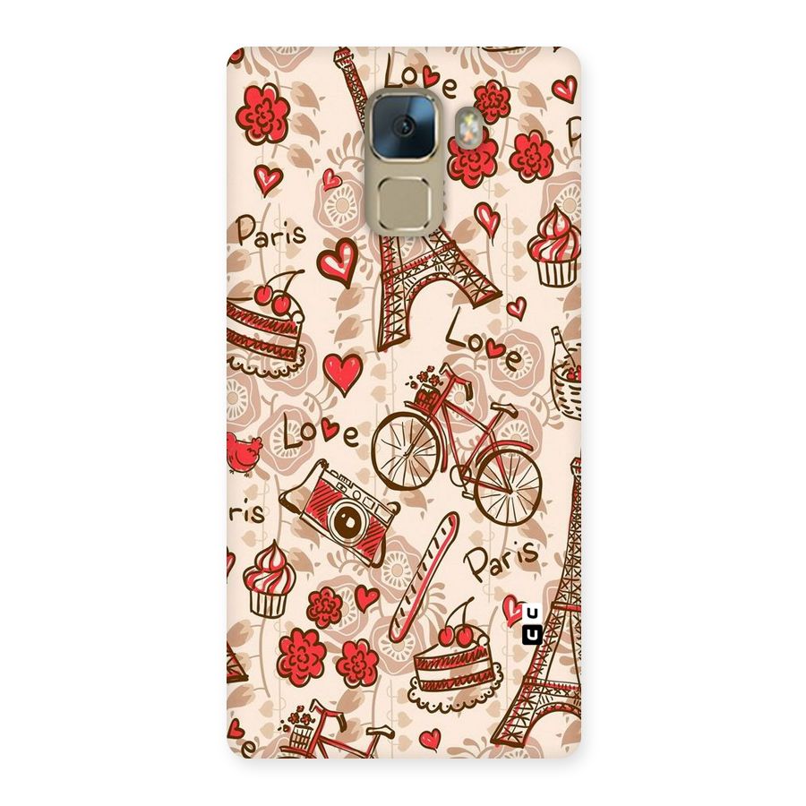 Red Peach City Back Case for Huawei Honor 7