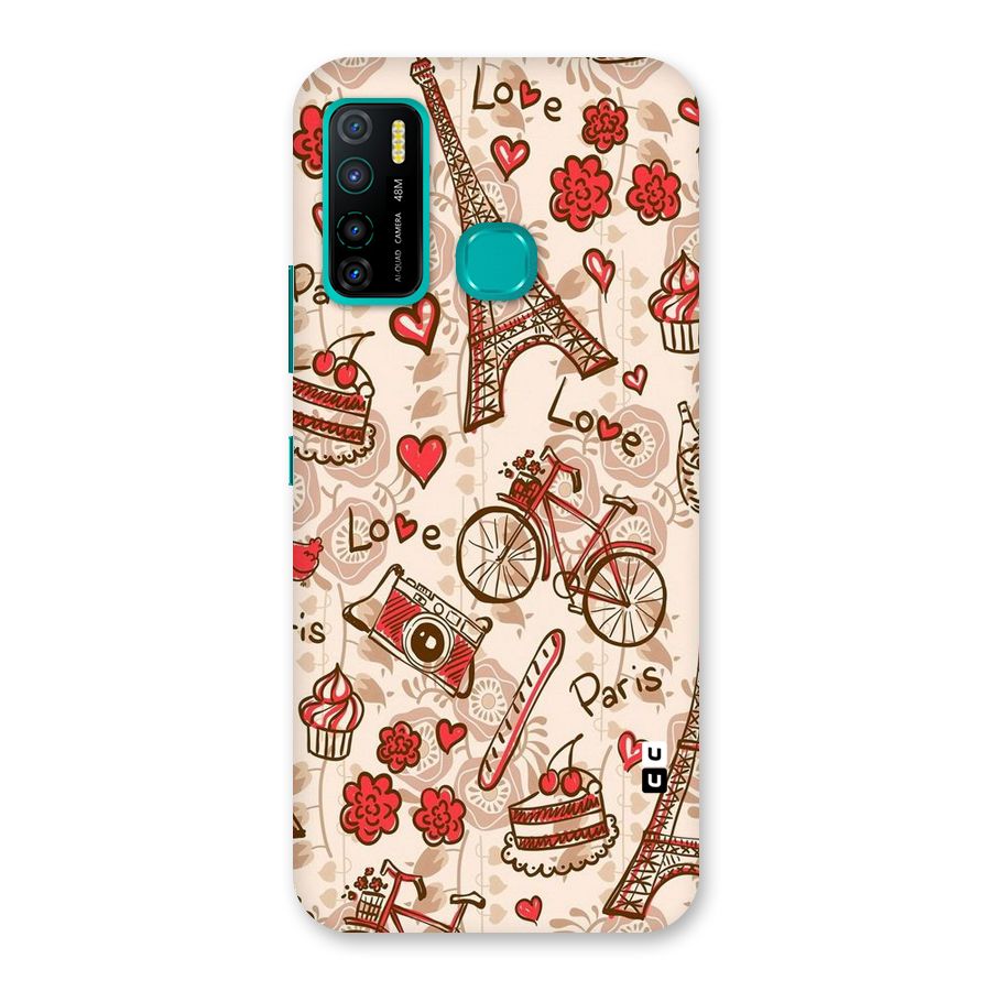 Red Peach City Back Case for Infinix Hot 9 Pro