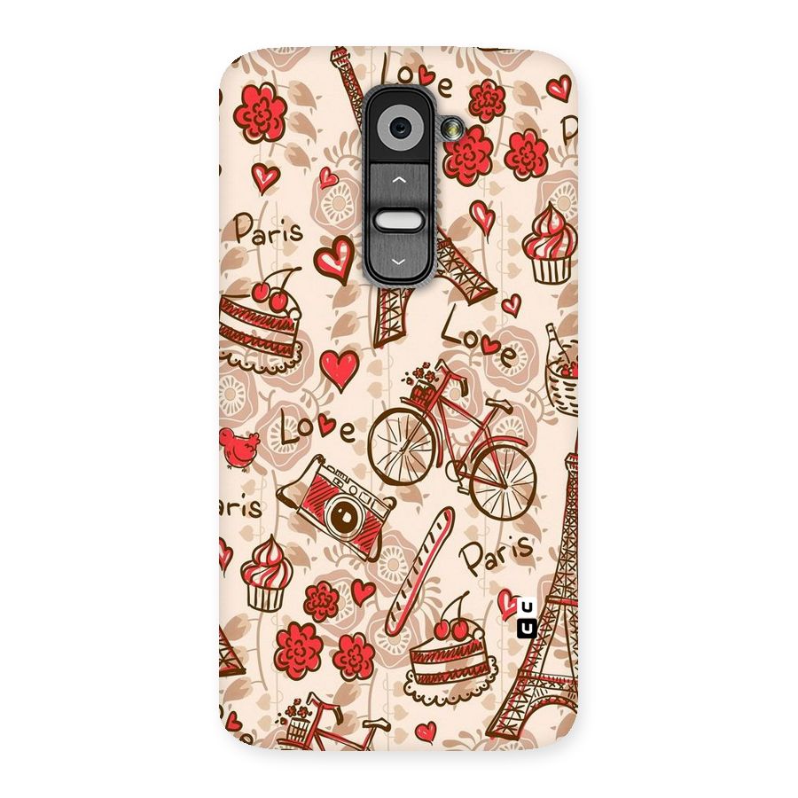 Red Peach City Back Case for LG G2