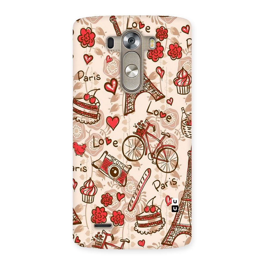 Red Peach City Back Case for LG G3