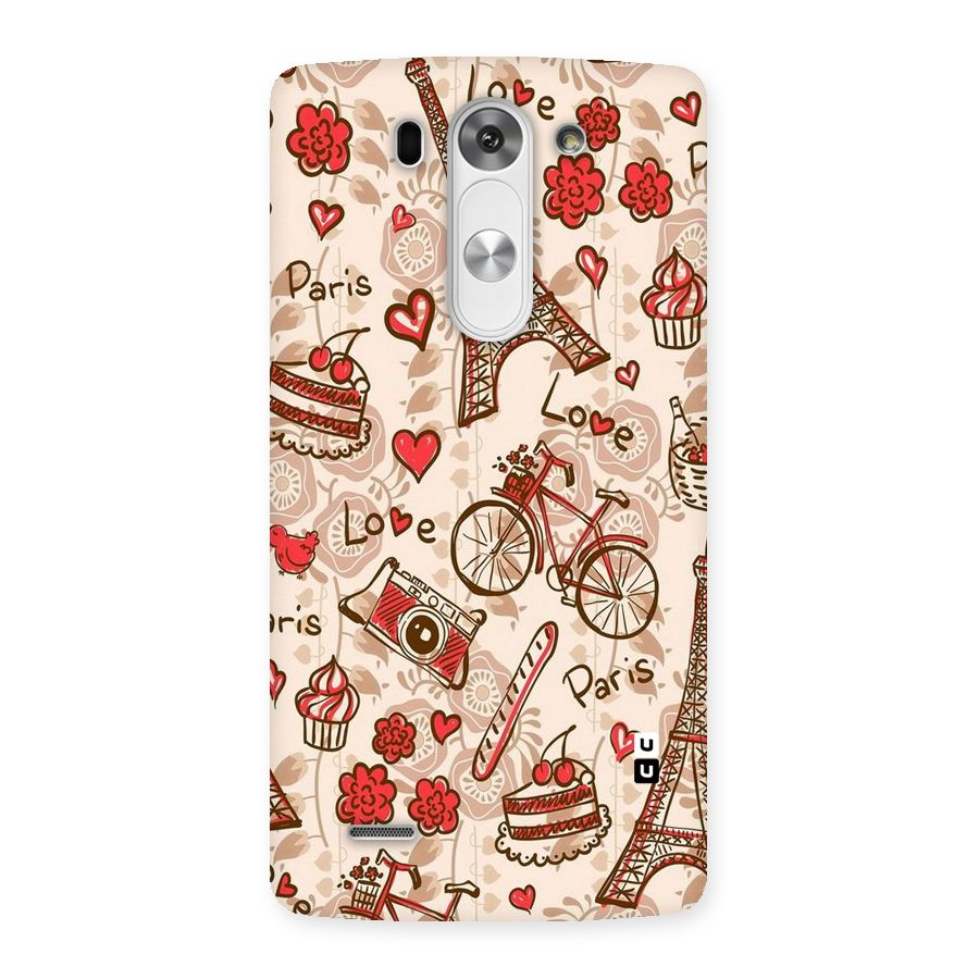 Red Peach City Back Case for LG G3 Mini