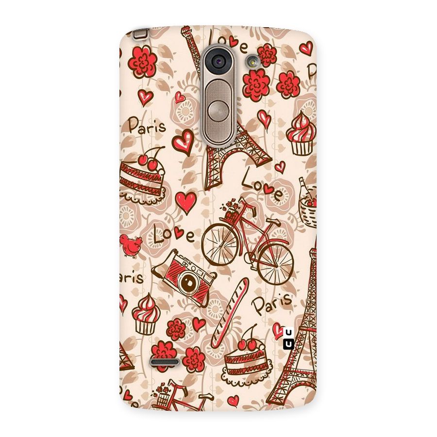 Red Peach City Back Case for LG G3 Stylus