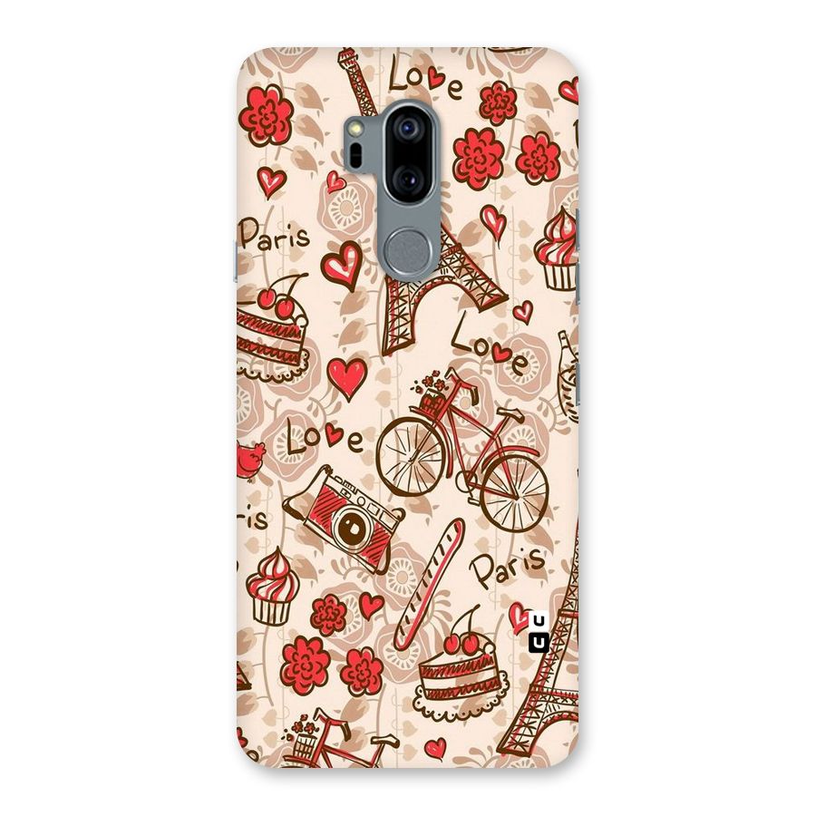 Red Peach City Back Case for LG G7
