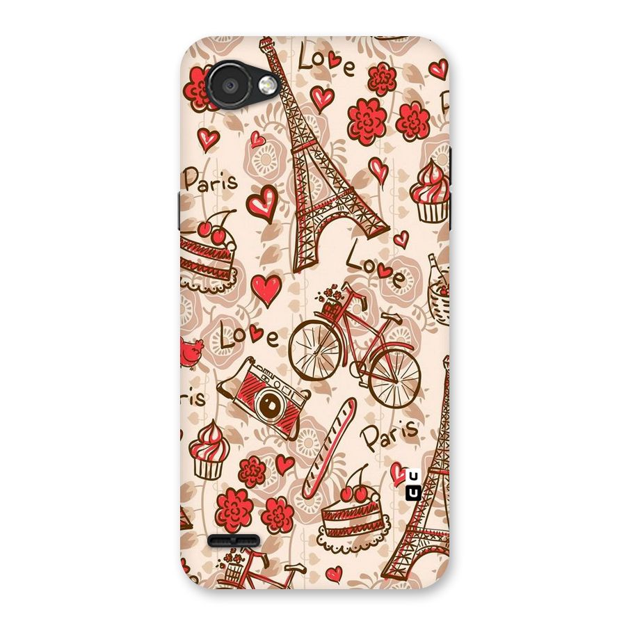 Red Peach City Back Case for LG Q6