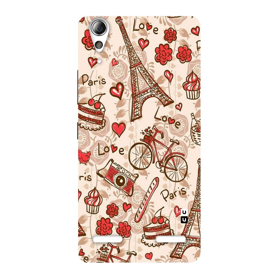 Red Peach City Back Case for Lenovo A6000 Plus