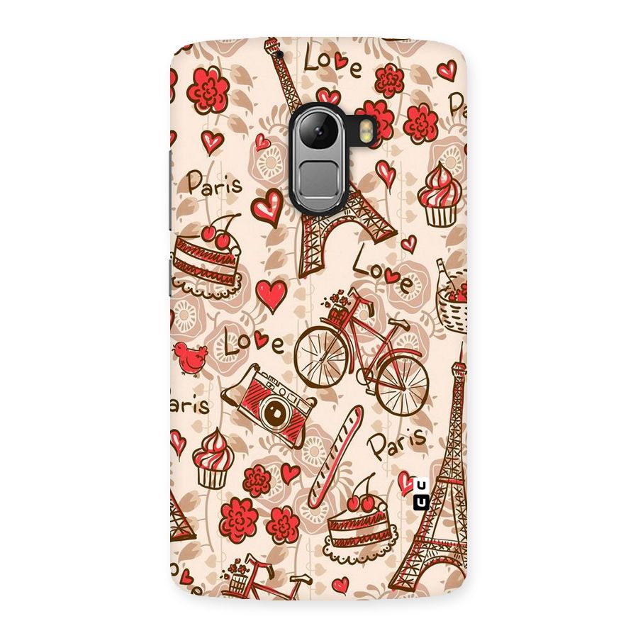 Red Peach City Back Case for Lenovo K4 Note