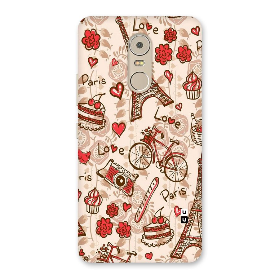 Red Peach City Back Case for Lenovo K6 Note