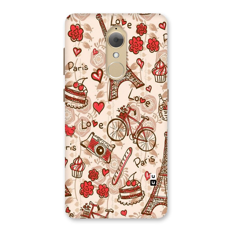 Red Peach City Back Case for Lenovo K8