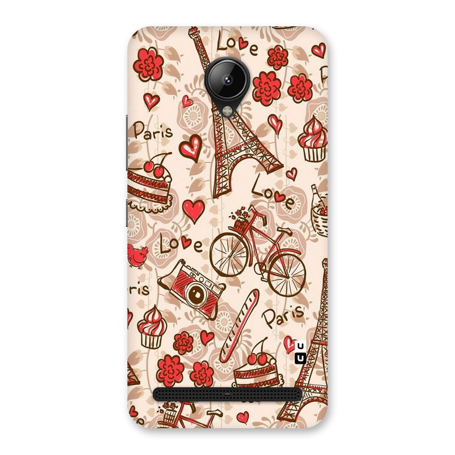 Red Peach City Back Case for Lenovo C2