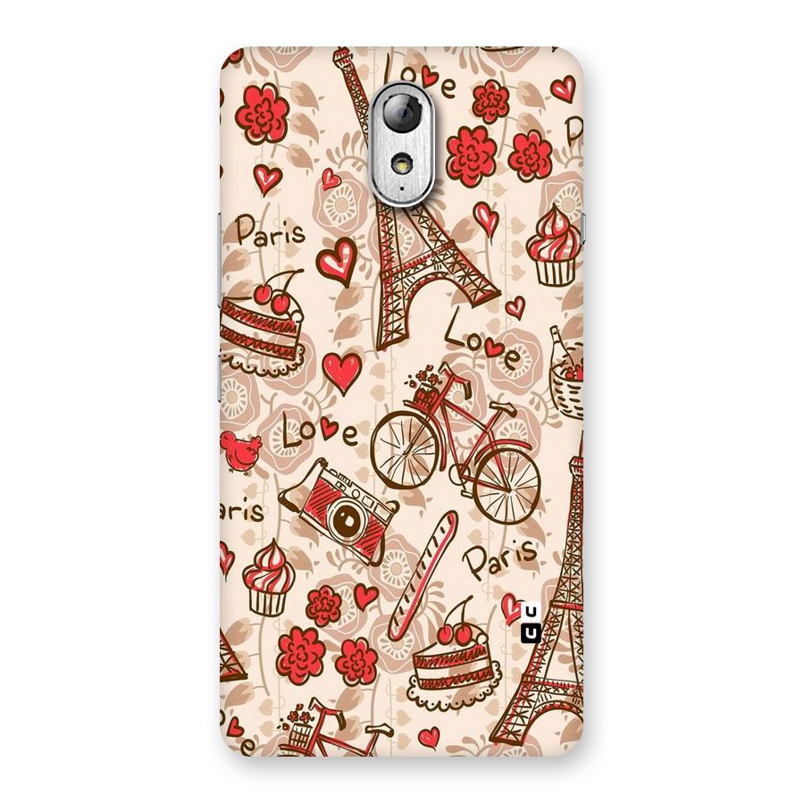 Red Peach City Back Case for Lenovo Vibe P1M