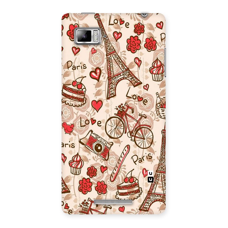 Red Peach City Back Case for Lenovo Vibe Z K910