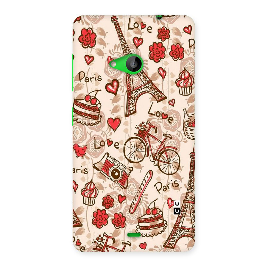Red Peach City Back Case for Lumia 535