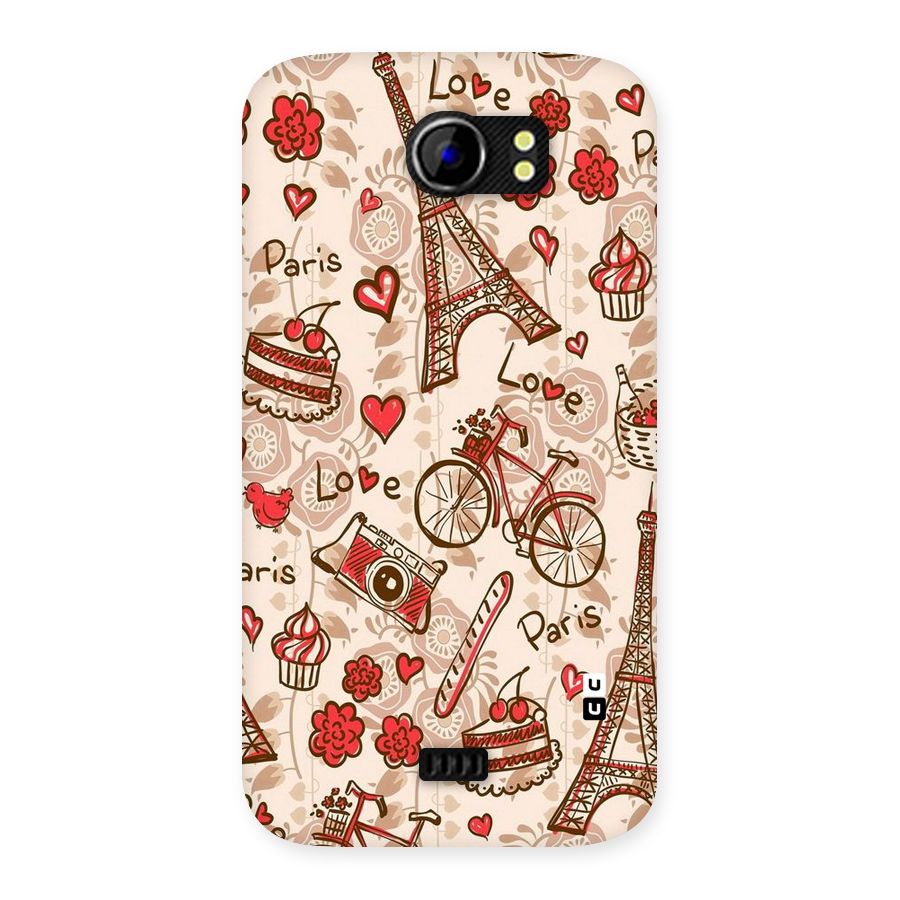 Red Peach City Back Case for Micromax Canvas 2 A110