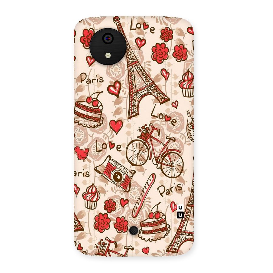 Red Peach City Back Case for Micromax Canvas A1