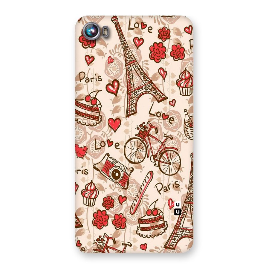 Red Peach City Back Case for Micromax Canvas Fire 4 A107