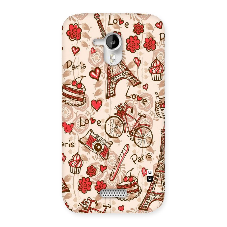 Red Peach City Back Case for Micromax Canvas HD A116
