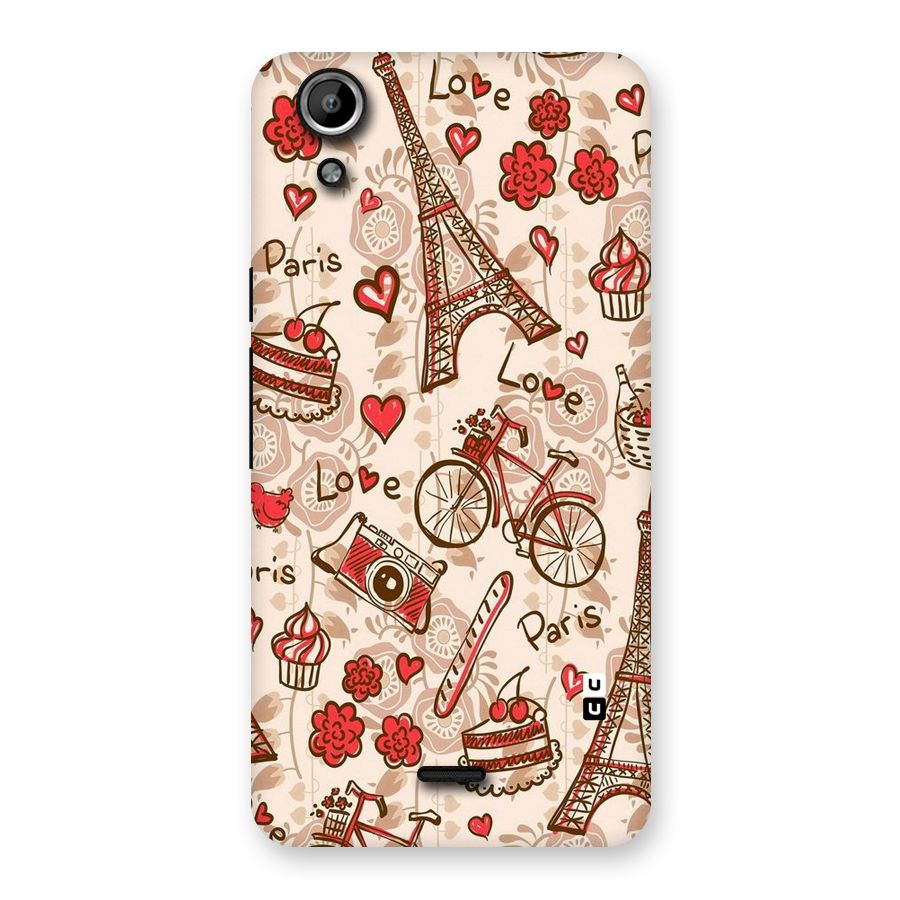 Red Peach City Back Case for Micromax Canvas Selfie Lens Q345