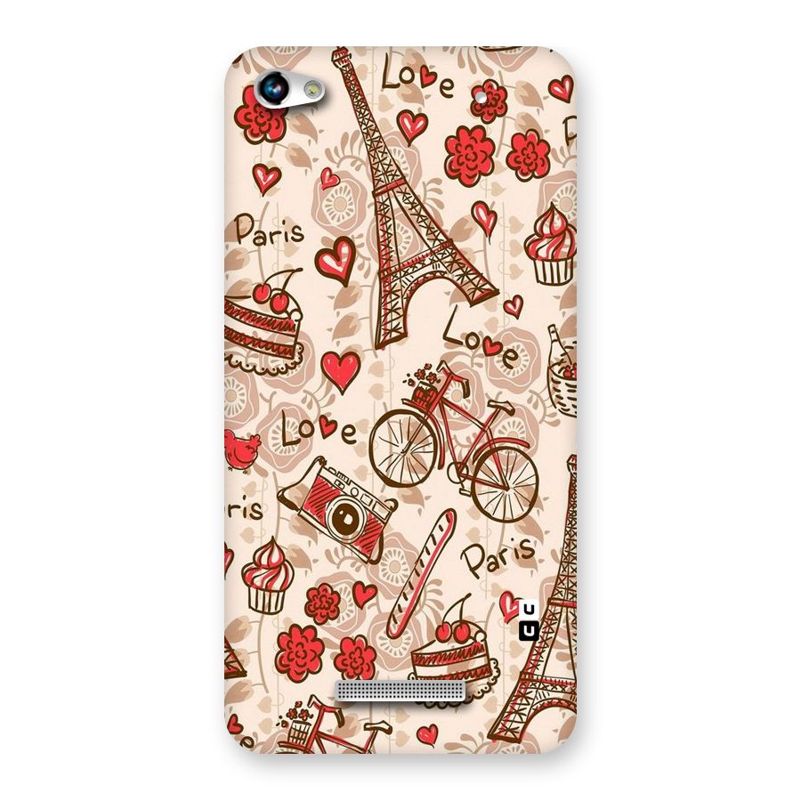 Red Peach City Back Case for Micromax Hue 2