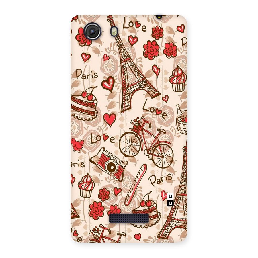 Red Peach City Back Case for Micromax Unite 3