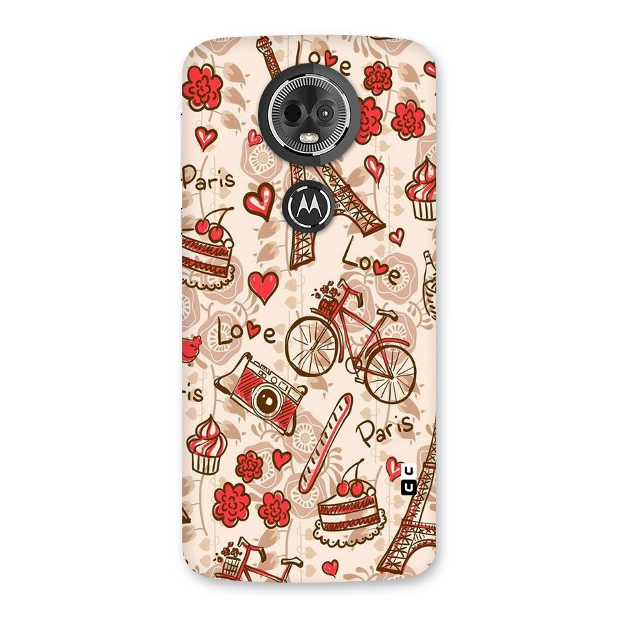 Red Peach City Back Case for Moto E5 Plus