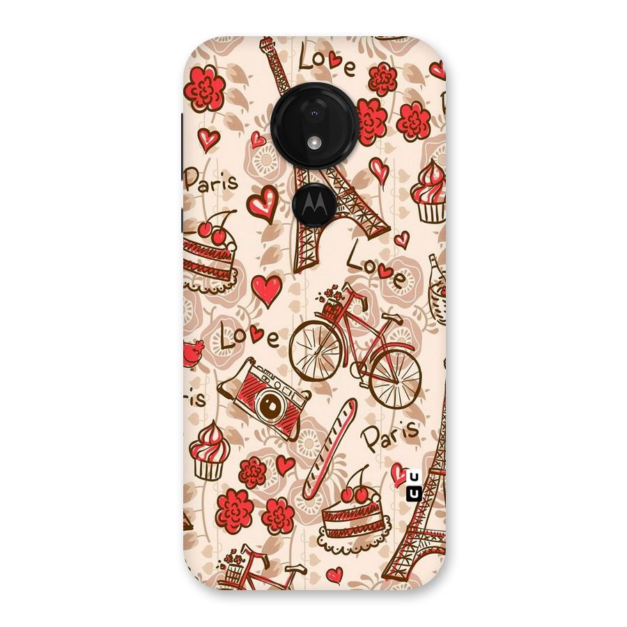 Red Peach City Back Case for Moto G7 Power