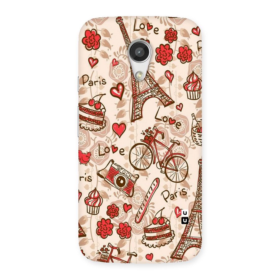 Red Peach City Back Case for Moto G 2nd Gen