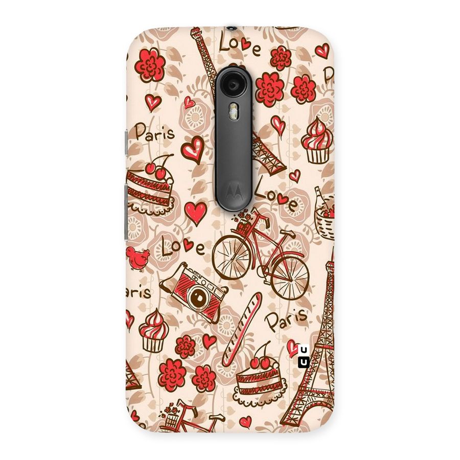 Red Peach City Back Case for Moto G Turbo