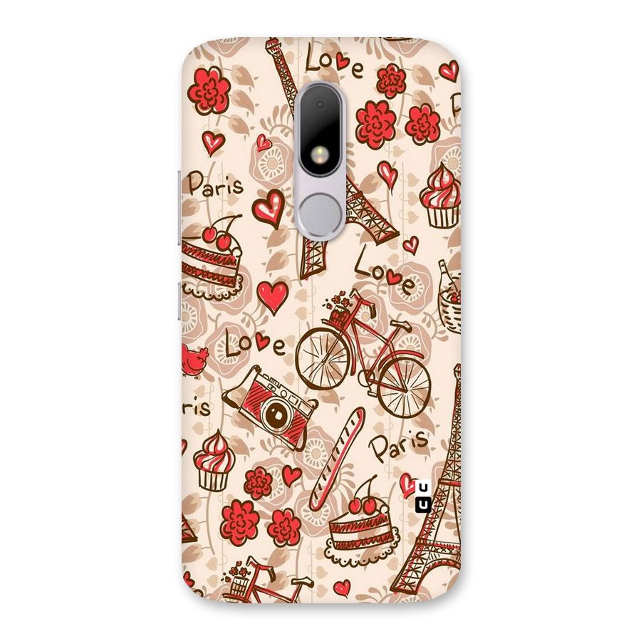Red Peach City Back Case for Moto M