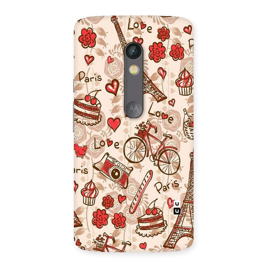 Red Peach City Back Case for Moto X Play