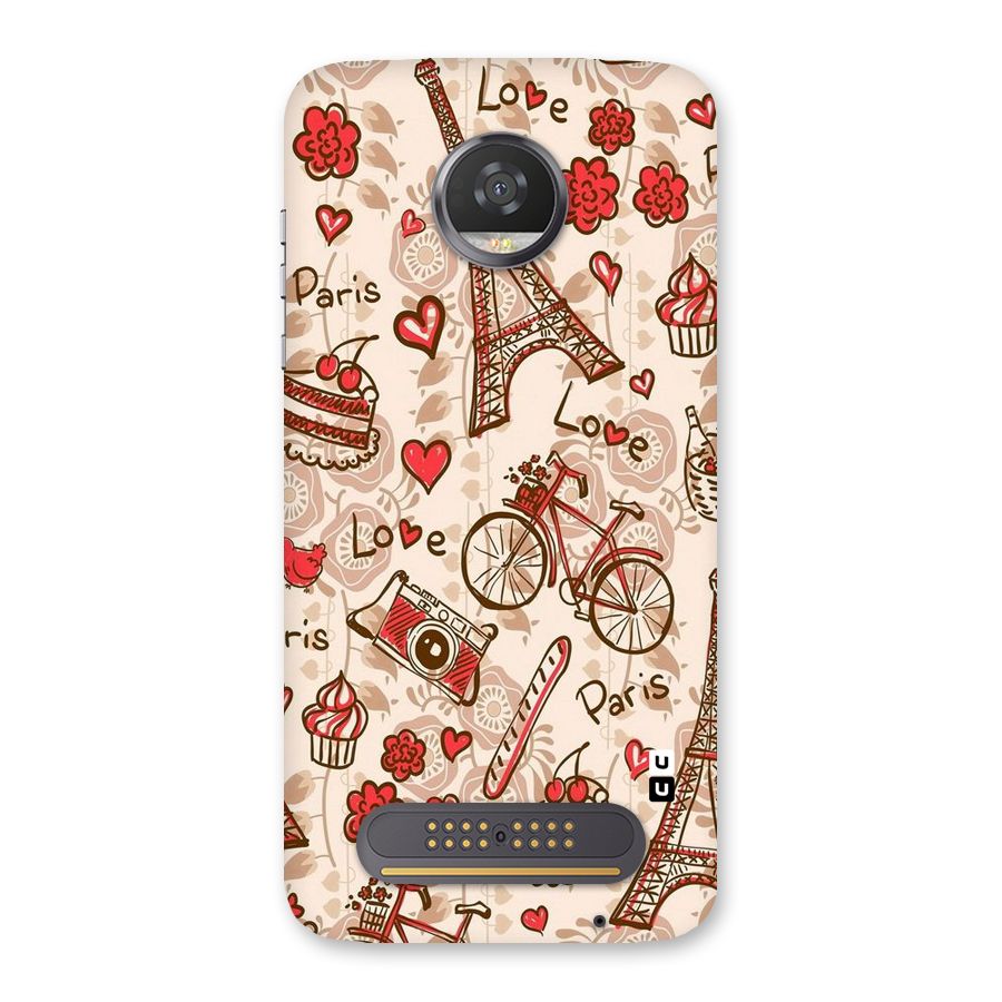 Red Peach City Back Case for Moto Z2 Play