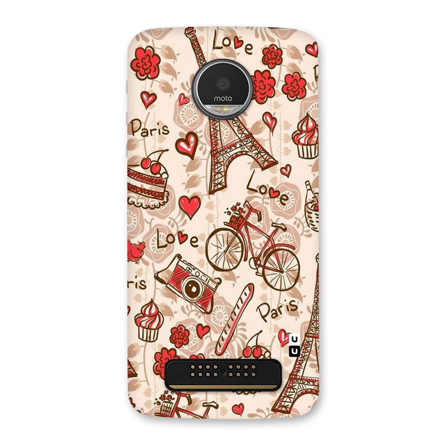 Red Peach City Back Case for Moto Z Play