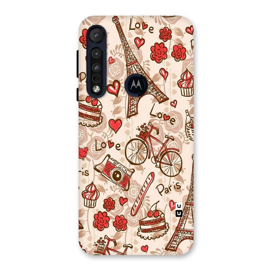 Red Peach City Back Case for Motorola One Macro