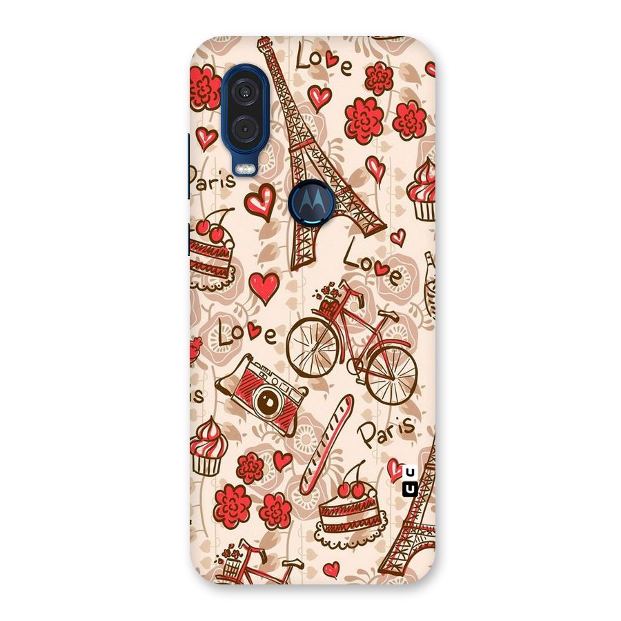 Red Peach City Back Case for Motorola One Vision