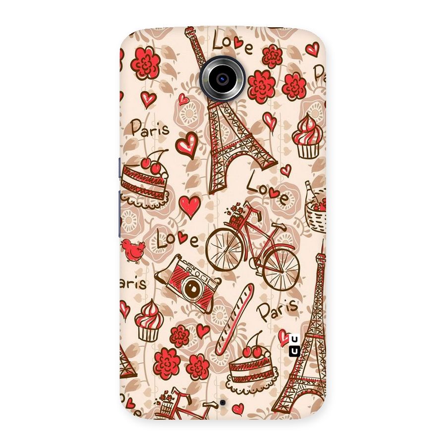 Red Peach City Back Case for Nexsus 6