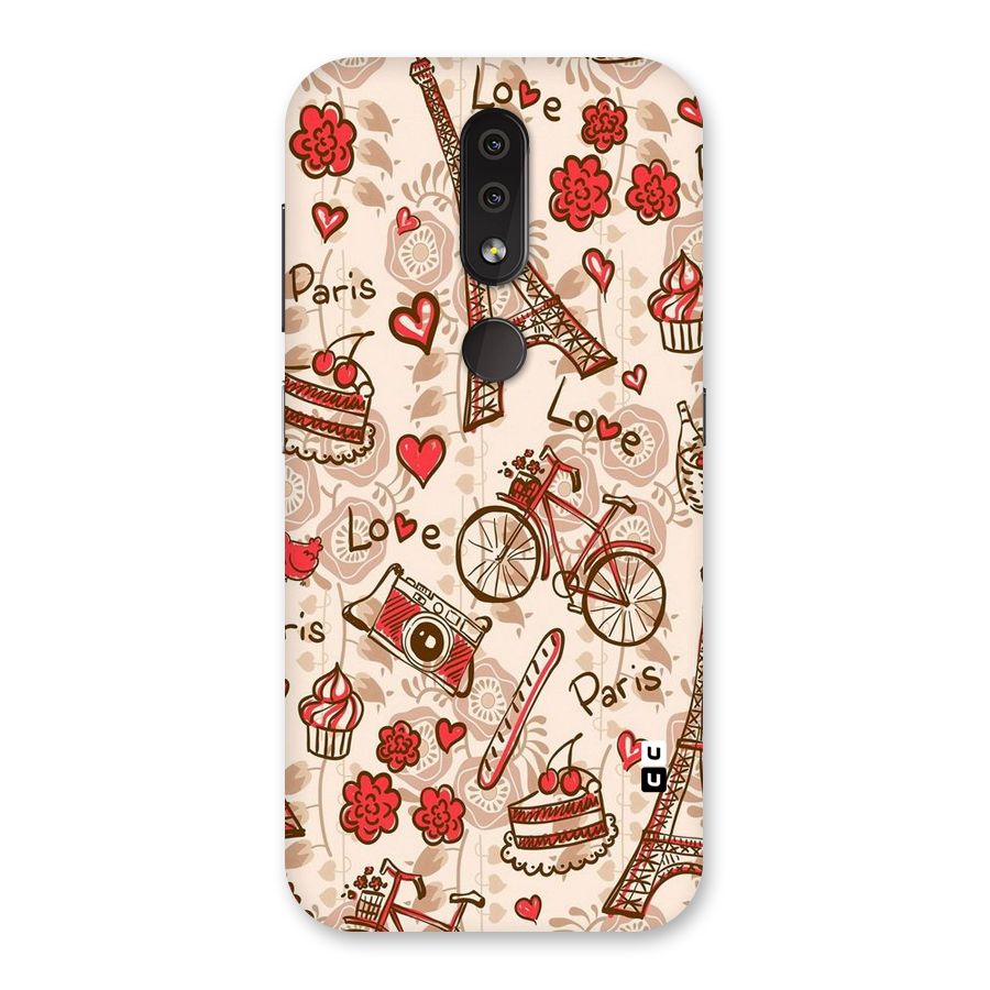 Red Peach City Back Case for Nokia 4.2