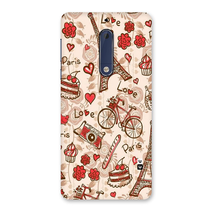 Red Peach City Back Case for Nokia 5