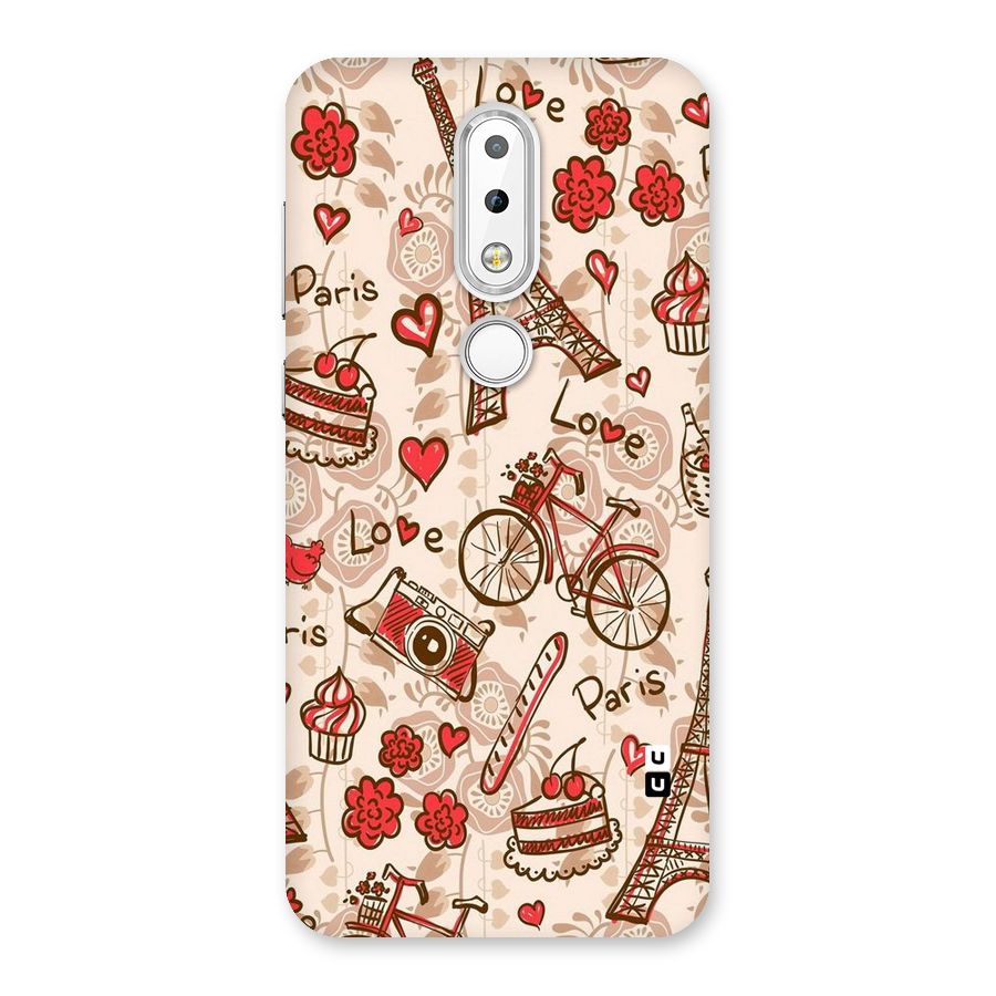 Red Peach City Back Case for Nokia 6.1 Plus
